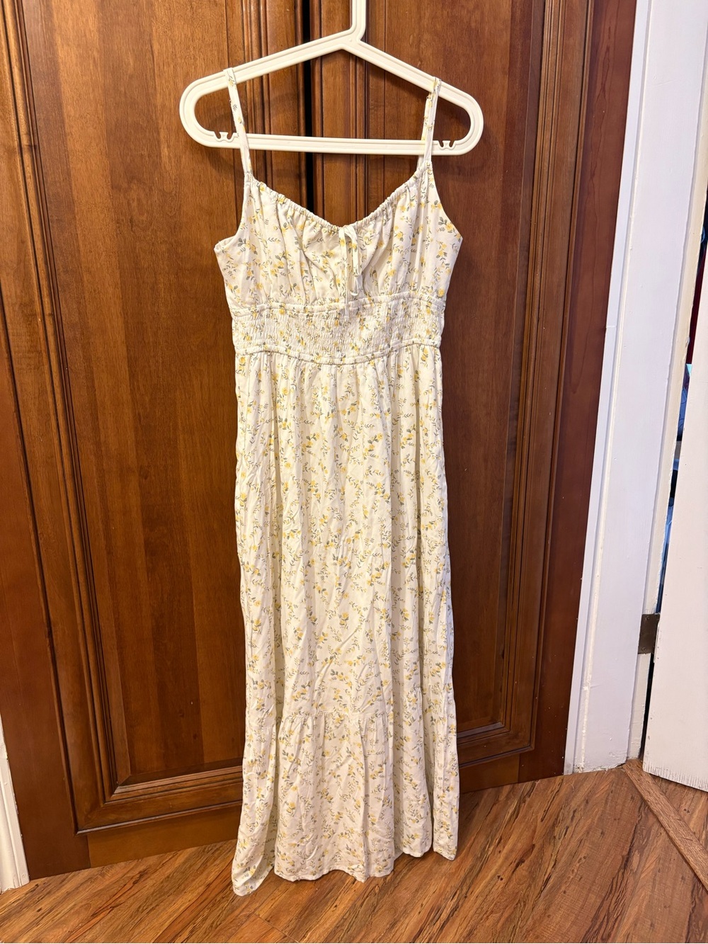 Hollister floral Smocked Waist Tie-Back Dress
